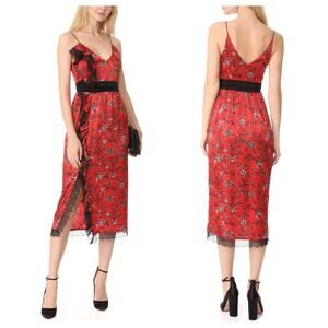 Cinq a Sept 100% Silk Midi Dress